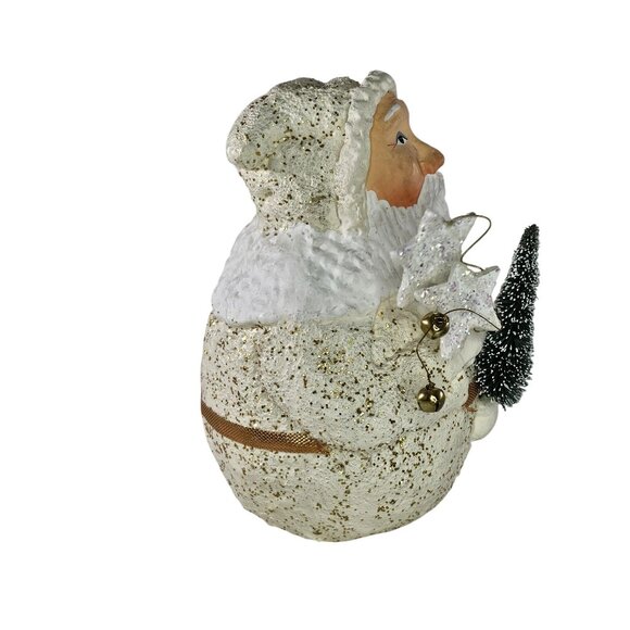 Department 56 Father Frost Roly Poly Santa Claus Belsnickle Stars Round Tree - Picture 7 of 8